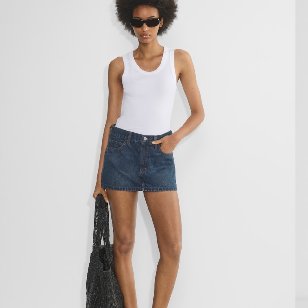 ARITZIA DENIM FORUM 90s VINTAGE MICRO DENIM SKIRT
